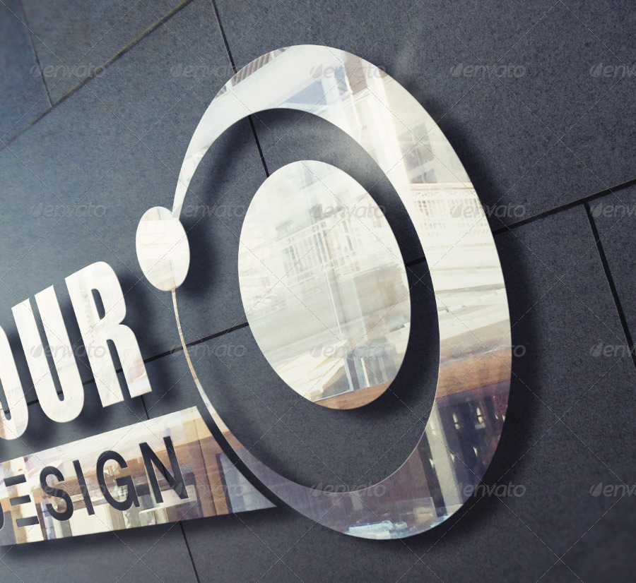 Photorealistic Metal Signage Mockup, Graphics GraphicRiver